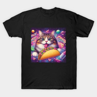 Cute cat galaxy crazy T-Shirt